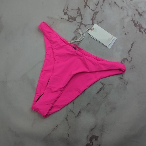 Good American Swim Bottom Women Hot Pink Better Cheeky Bikini Always Fit - Picture 1 of 10